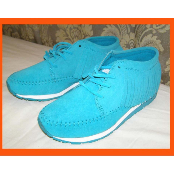 New suede Rubber Duck fringe detail sneakers 8.5 - Picture 1 of 6